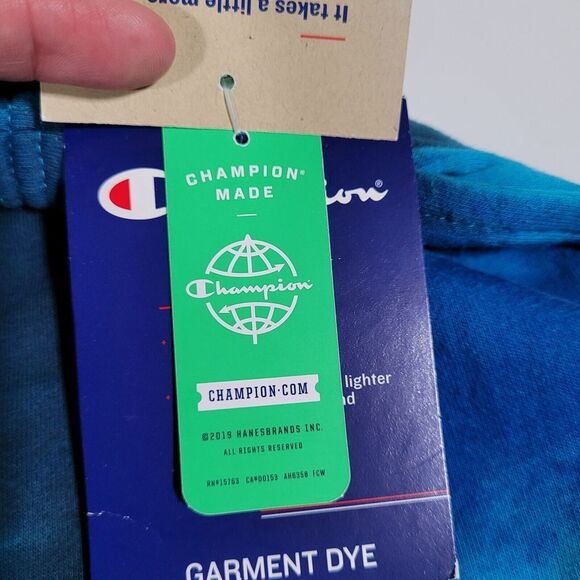 Champion Blue Tie-dyed Pull On Sweatpants, Size Medium - Picture 10 of 13